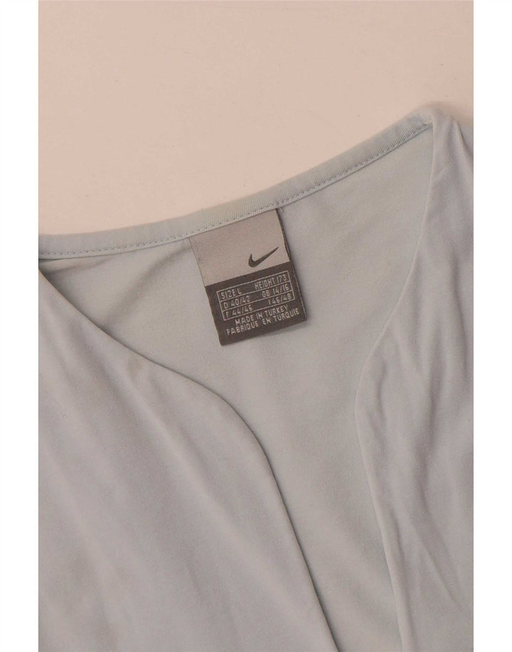 Nike Damen T-Shirt Top UK 14/16 Large Blau