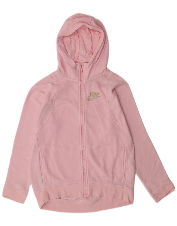 NIKE Mädchen-Kapuzenpullover mit Reißverschluss, 12–13 Jahre, groß, rosa, Baumwolle