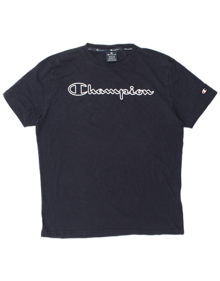 CHAMPION Herren-T-Shirt mit Grafik, mittelmarineblaue Baumwolle