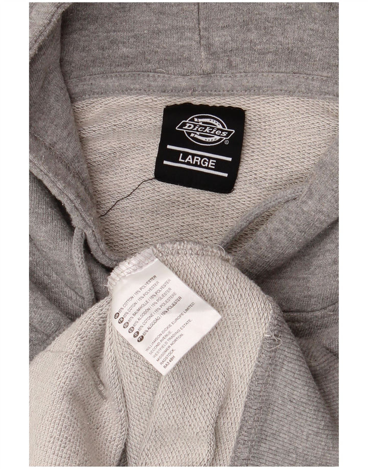 DICKIES Herren-Kapuzenpullover mit Grafik, groß, graue Baumwolle