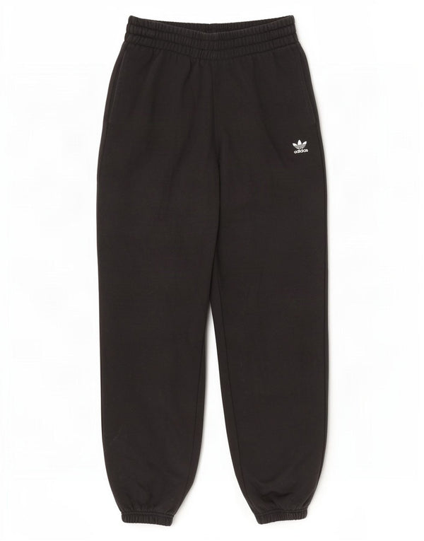 Adidas Damen Trainingshose Jogger UK 12/14 Mittelschwarze Baumwolle
