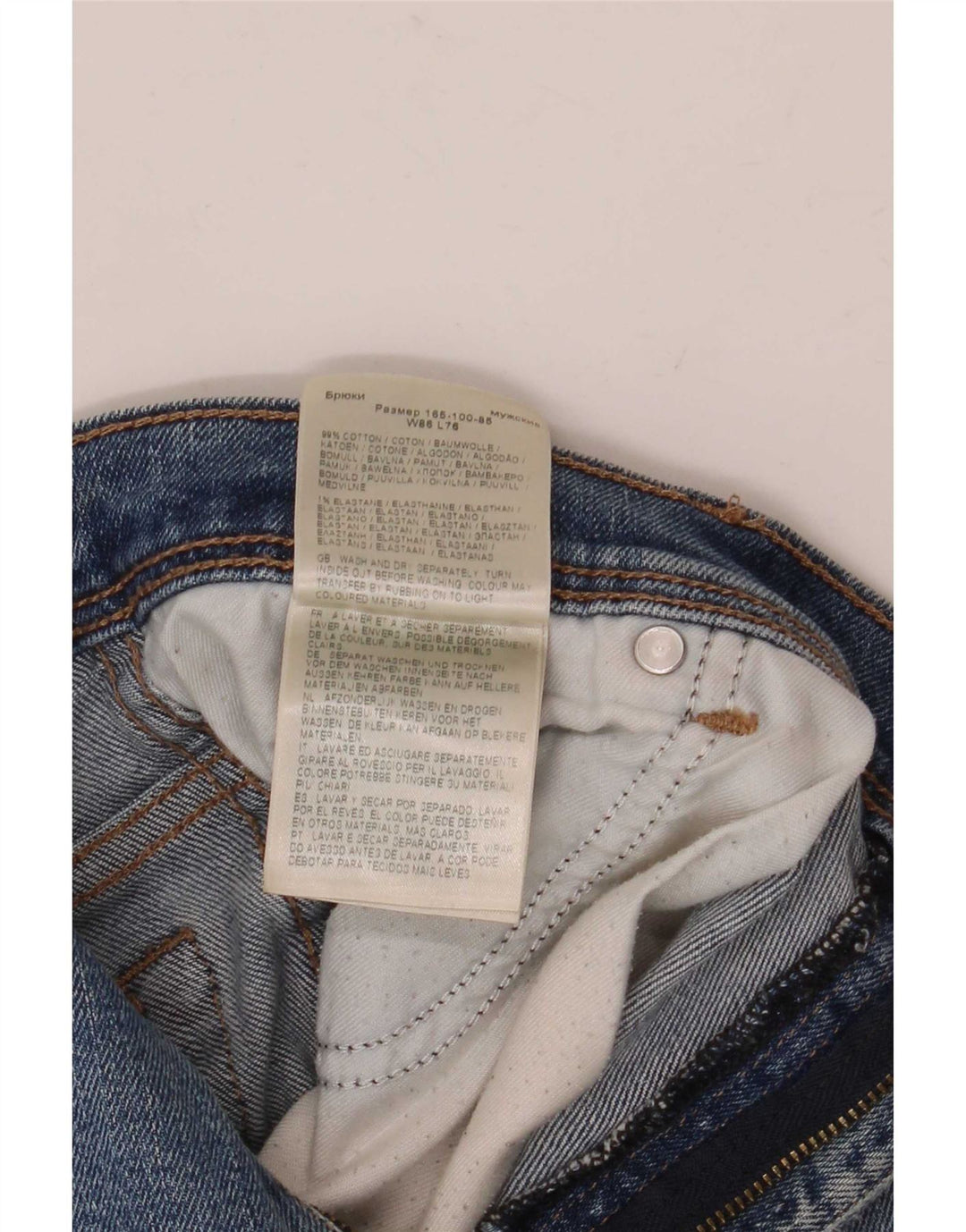 Wrangler Herren Straight Jeans W34 L30 Blaue Baumwolle