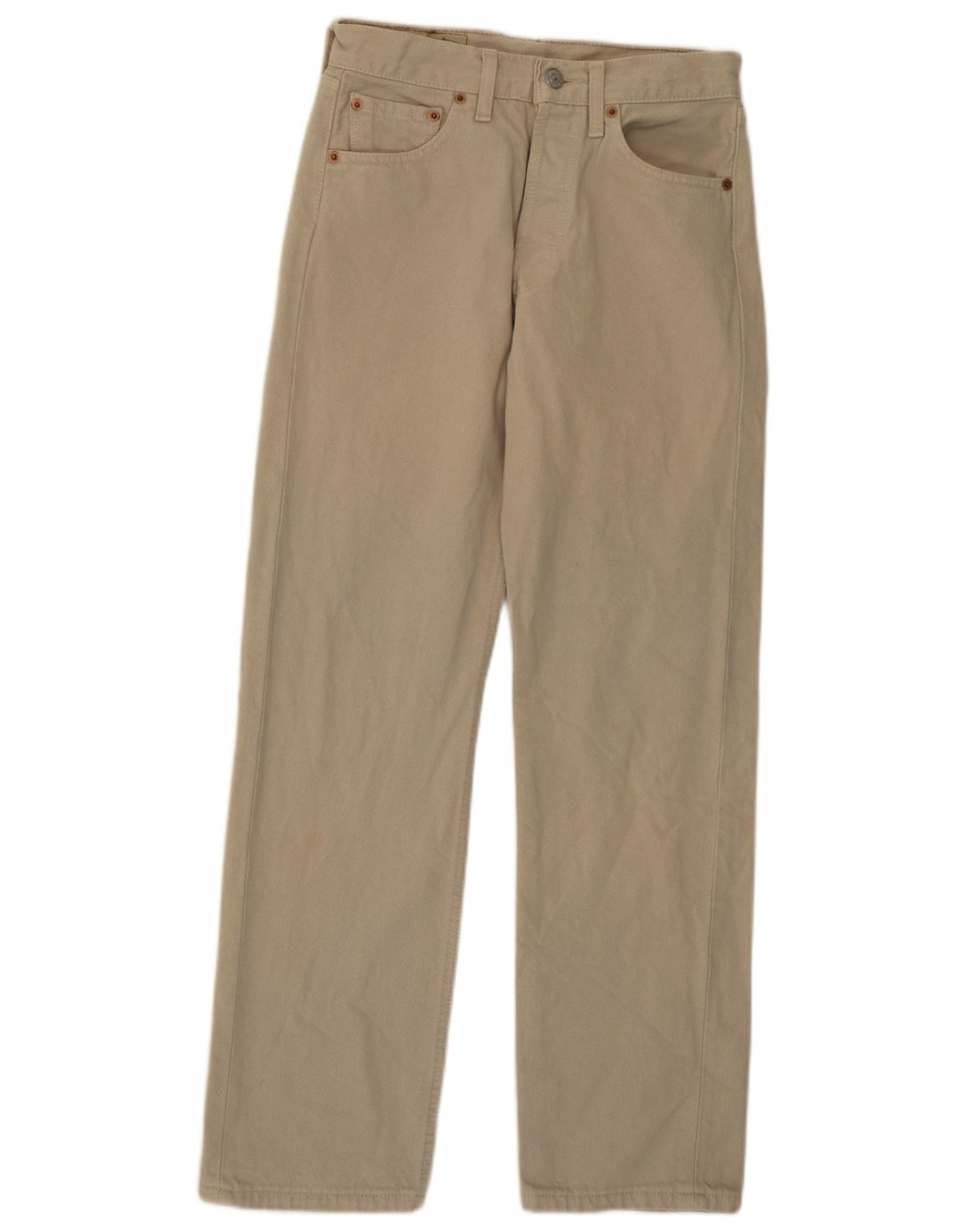 Levi's Herren 501 Straight Jeans W27 L28 Beige Baumwolle