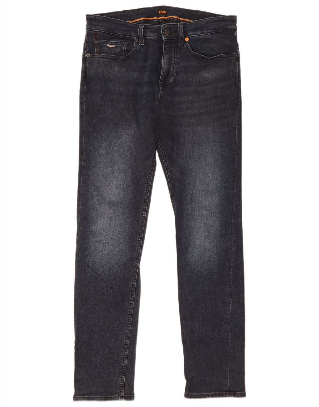 Hugo Boss Herren Slim Jeans W31 L32 Marineblaue Baumwolle