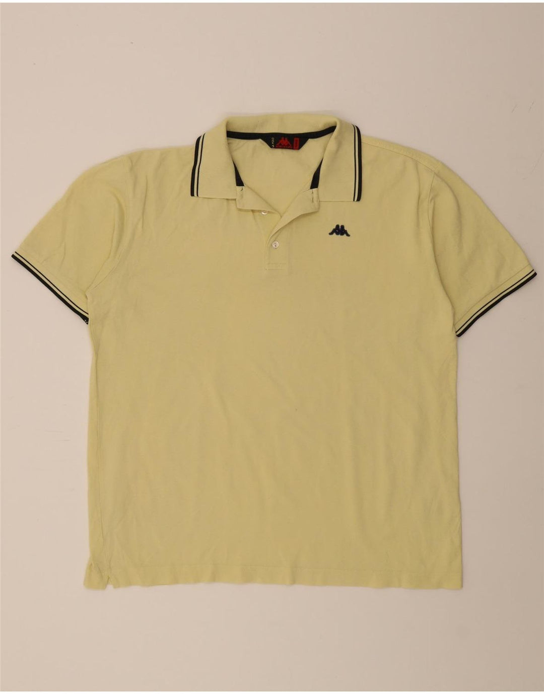 KAPPA Mens Polo Shirt XL Yellow Cotton Vintage Kappa and Second-Hand Kappa from Messina Hembry 