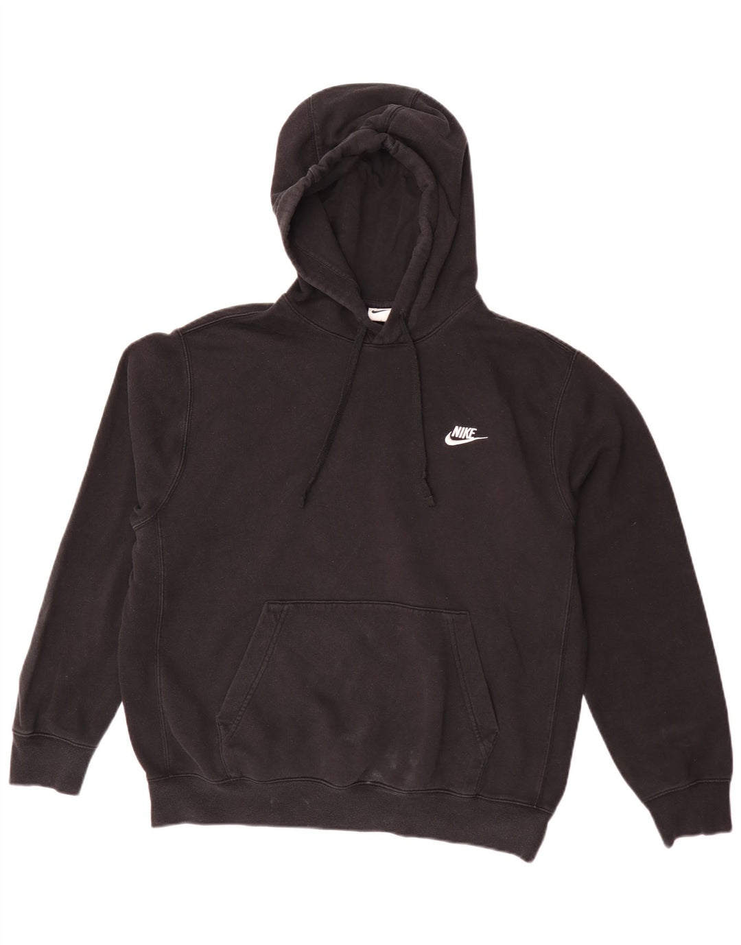 Nike Herren-Kapuzenpullover mit lockerer Passform, mittelschwarze Baumwolle