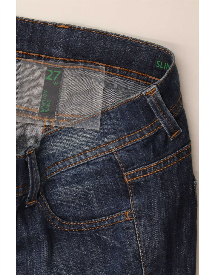 Benetton Damen Slim Jeans W27 L28 Blau