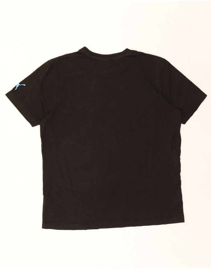 Puma Herren T-Shirt mit Grafik, groß, aus schwarzer Baumwolle