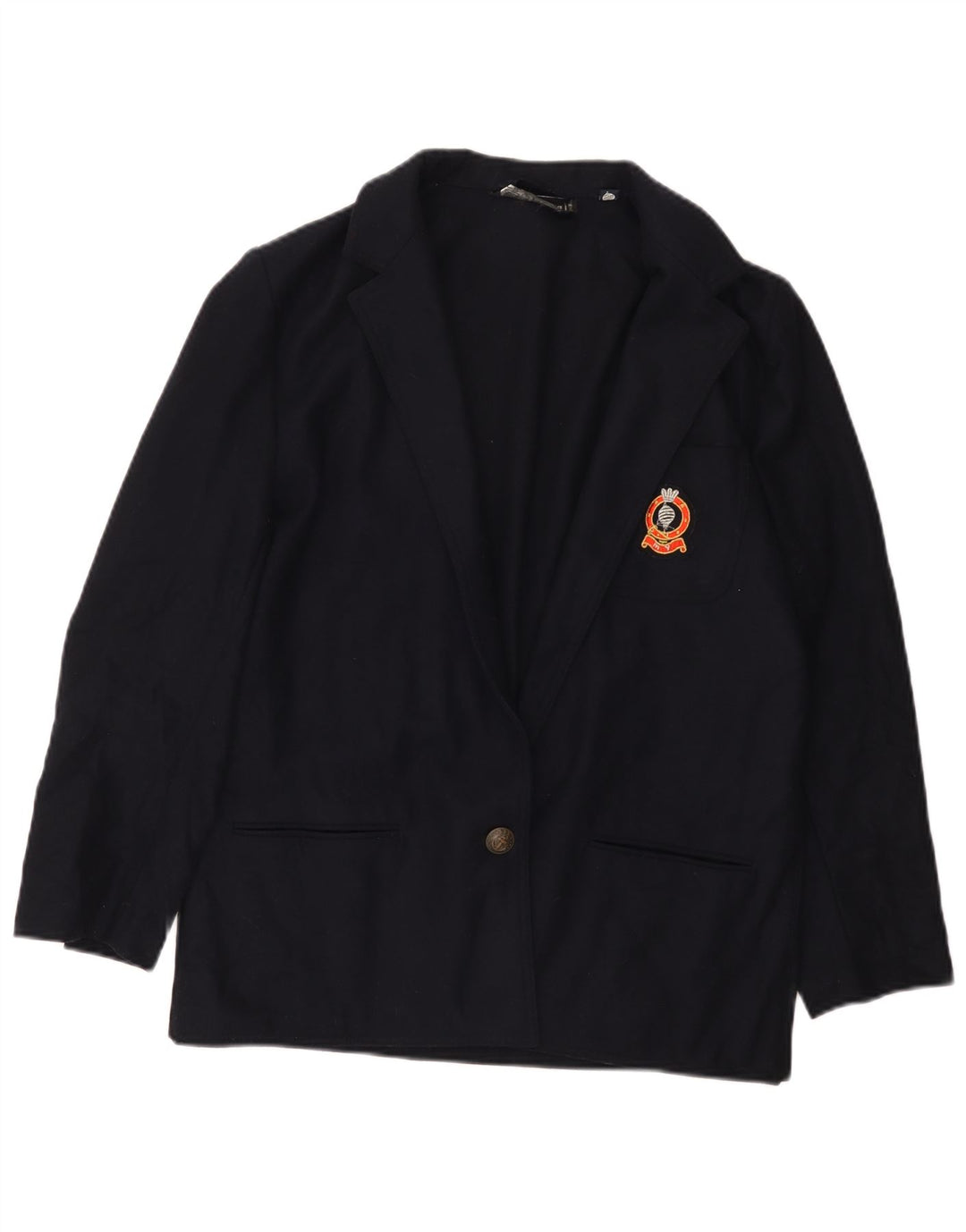 Marina Yachting Damen 1-Knopf-Blazerjacke IT 42 Mittelmarineblaue Wolle