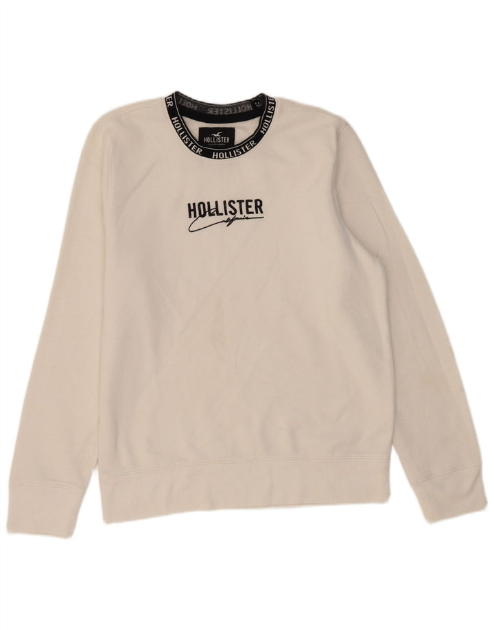 HOLLISTER Herren-Sweatshirt mit Grafik, mittelweiße Baumwolle