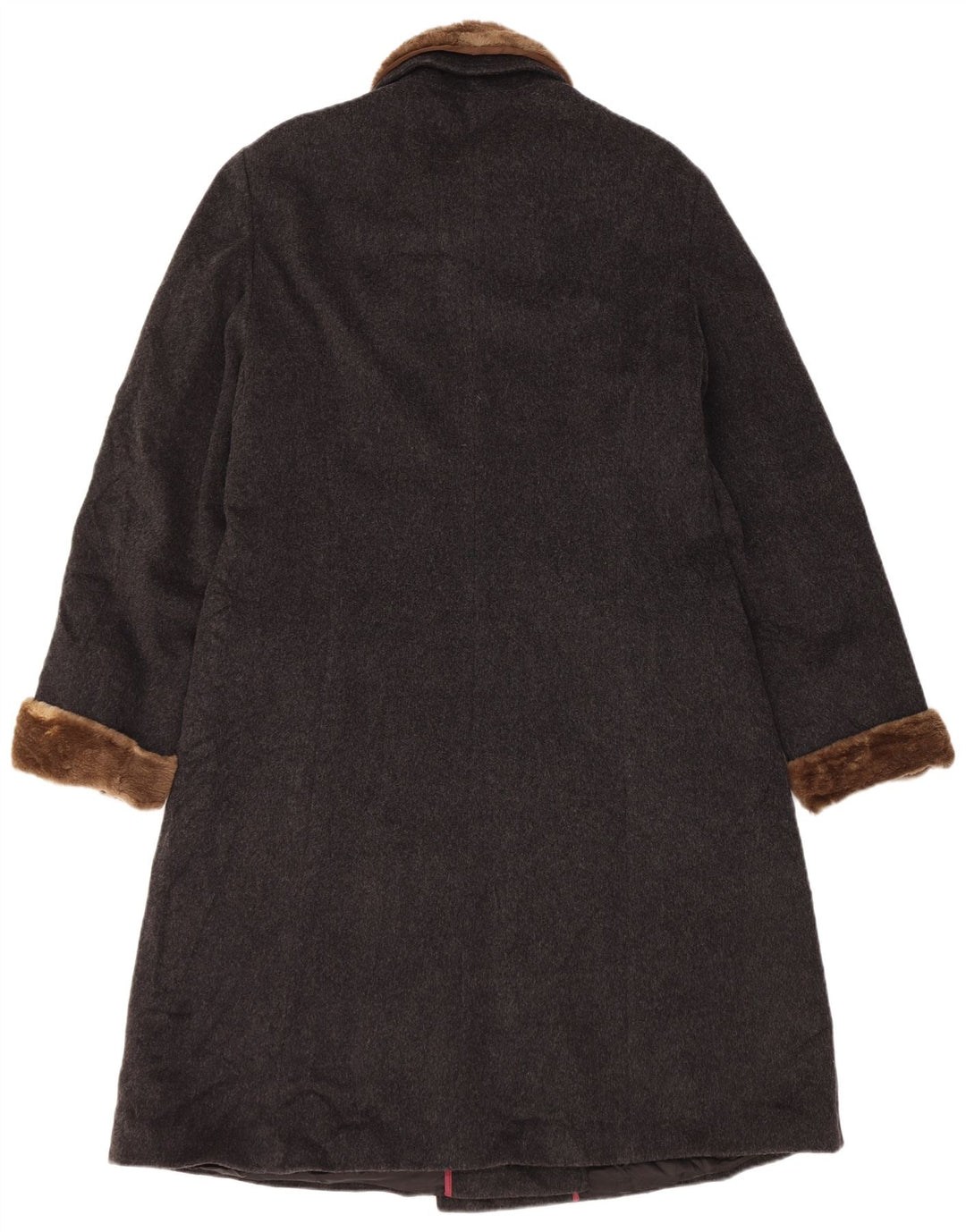 Dolomiten Damen Zweireihiger Mantel IT 48 XL Graue Schurwolle