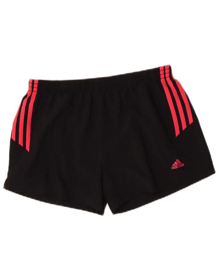 Adidas Damen Sportshorts UK 10 Small Schwarz Polyester