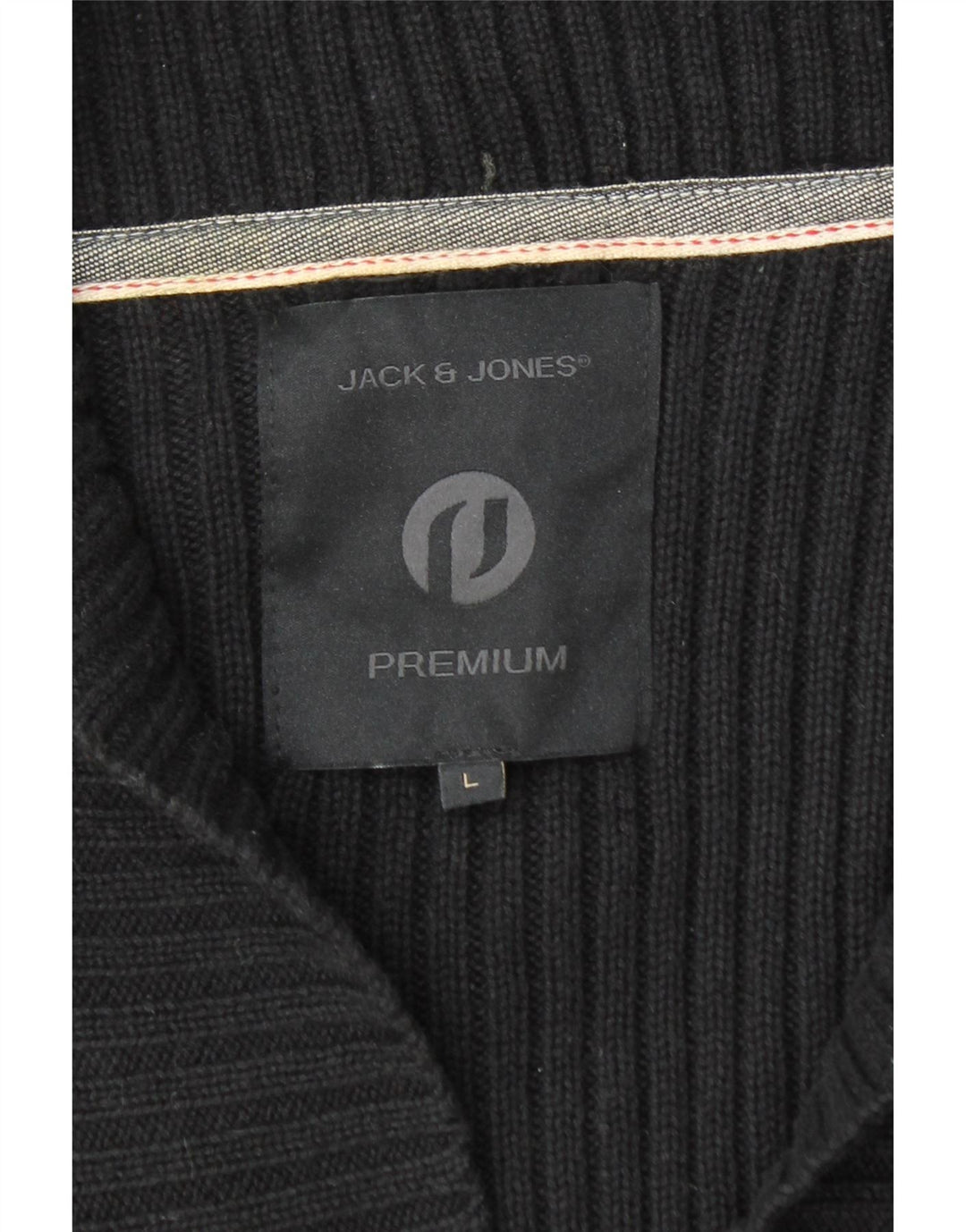 Jack & Jones Herren-Strickjacke, groß, aus schwarzer Baumwolle