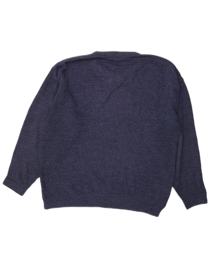 Marks & Spencer Herren-Pullover mit Rundhalsausschnitt, Größe S, Marineblau, Acryl