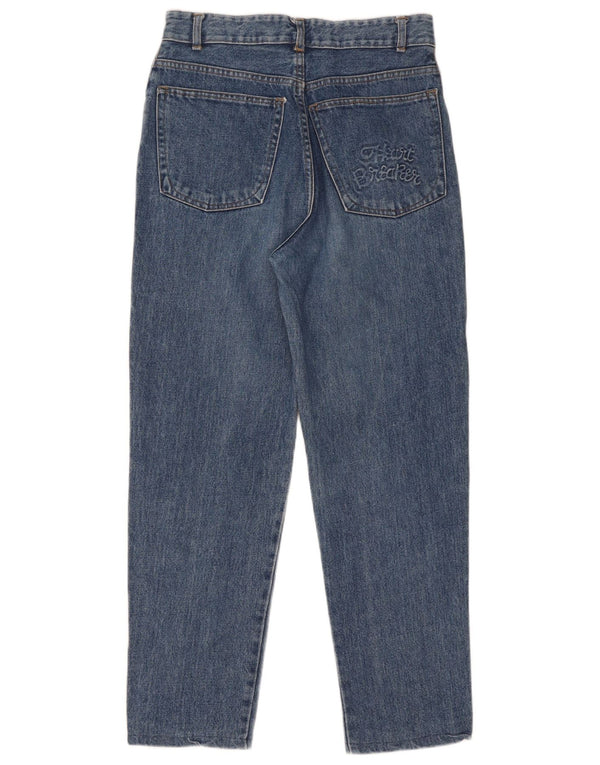 Mash Damen-Jeans mit hoher Taille, Größe 46, Größe L, W30, L28, Blau, Baumwolle