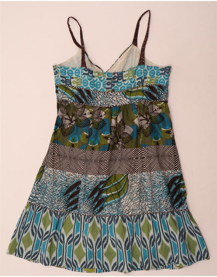 MONSOON Damen-Sommerkleid, UK 46, groß, mehrfarbig, Patchwork-Baumwolle