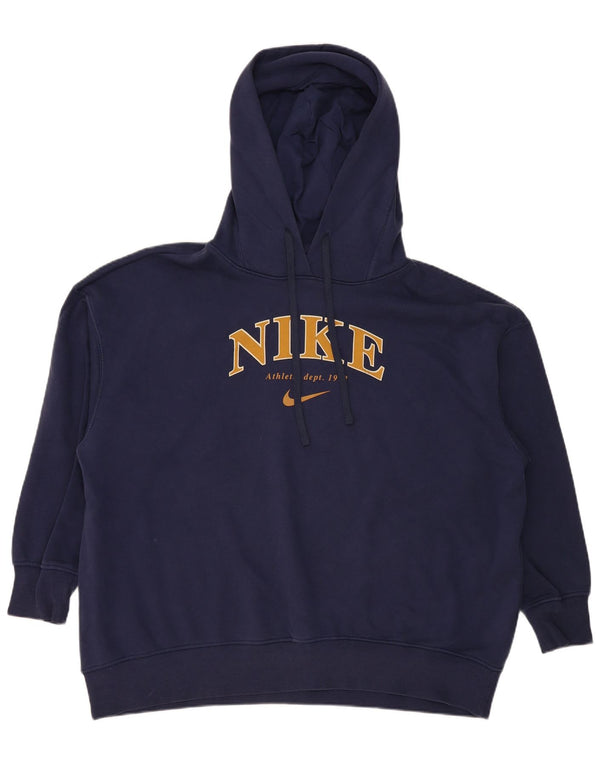 Nike Herren Graphic Loose Fit Hoodie Pullover XL Marineblau Baumwolle