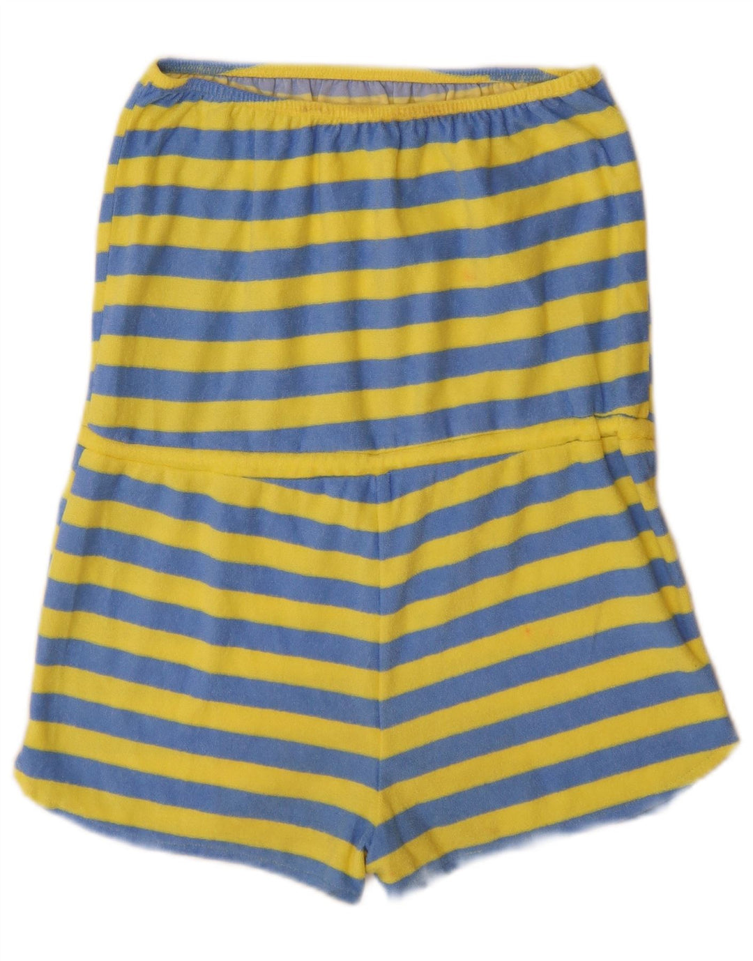 Trägerloser Playsuit für Damen von Zara, UK 12, Mittelblau, gestreift, Baumwolle