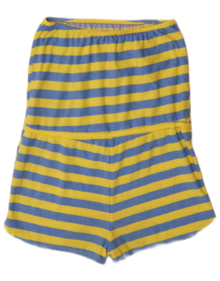 Trägerloser Playsuit für Damen von Zara, UK 12, Mittelblau, gestreift, Baumwolle