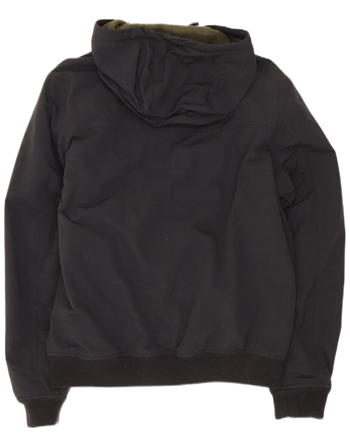 Tommy Hilfiger Herren-Bomberjacke mit Kapuze, UK 38, mittelschwarz, Polyamid
