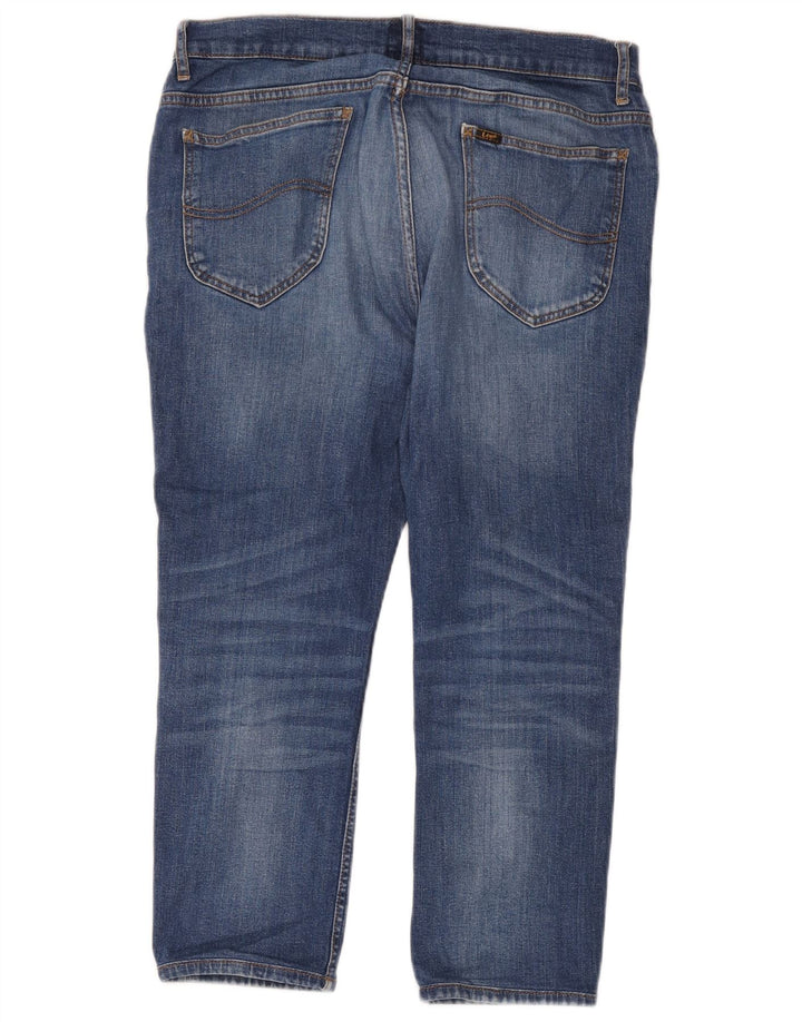 Lee Herren Rider Cropped Jeans W33 L24 Blaue Baumwolle