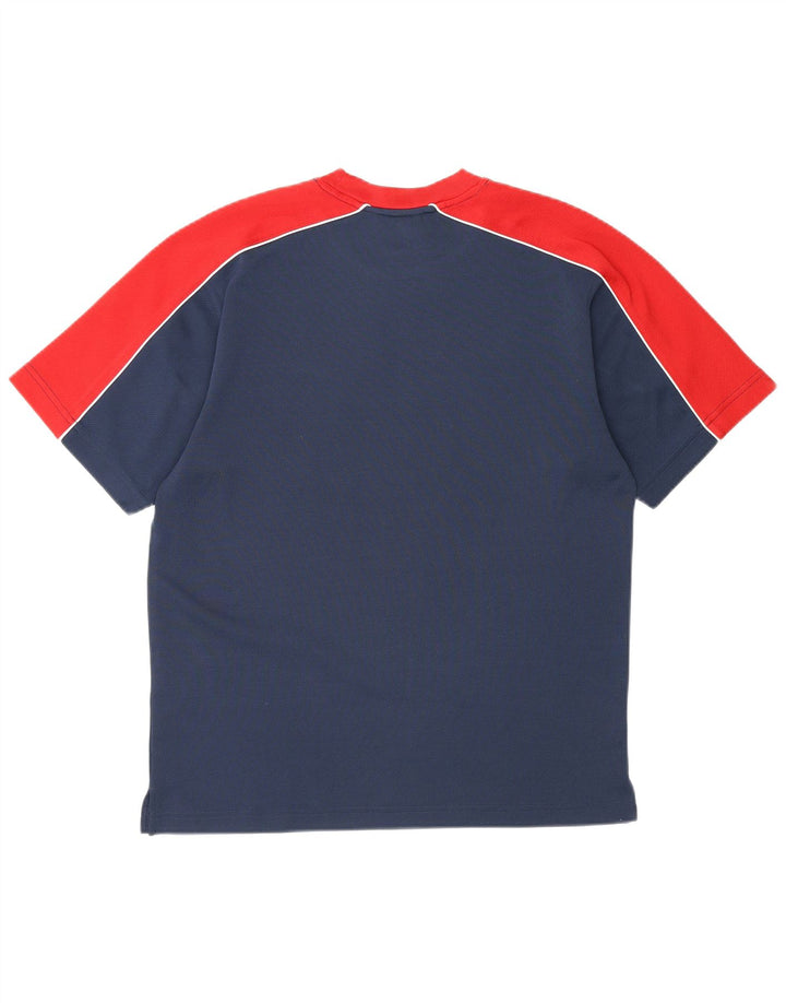 Reebok Herren T-Shirt Top Small Marineblau Colourblock Polyester