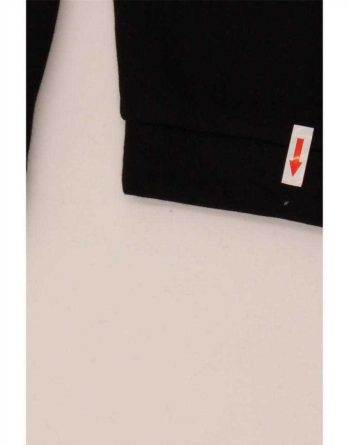 Guess Damen-Sweatshirt mit übergroßem, bauchfreiem Grafikmuster, Gr. 14, Schwarz