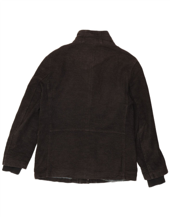 Marks & Spencer Herren-Windbreaker-Jacke, UK 38, mittelgraue Baumwolle
