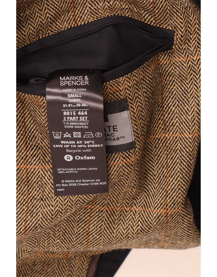 Marks & Spencer Herren-Windbreaker-Mantel, UK 36, klein, Marineblau, klassisch