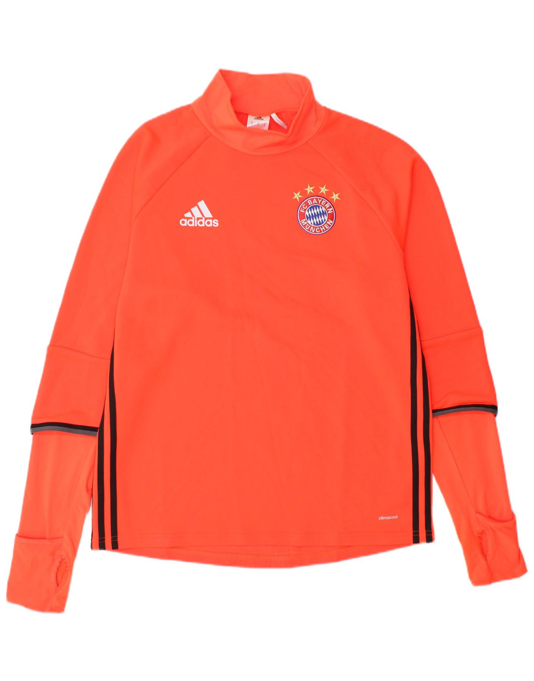 ADIDAS Herren FC Bayern München Top Langarm Mittelorange Polyester