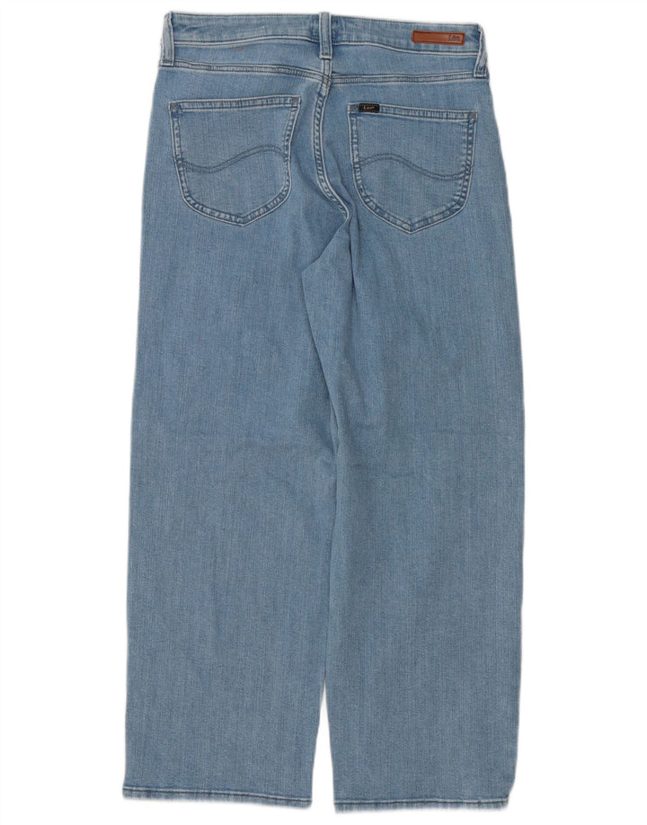 Lee Damen Crop Wide Leg Jeans W29 L25 Blaue Baumwolle