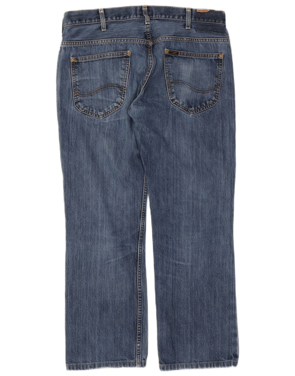 Lee Damen Knox Straight Jeans W36 L27 Blaue Baumwolle