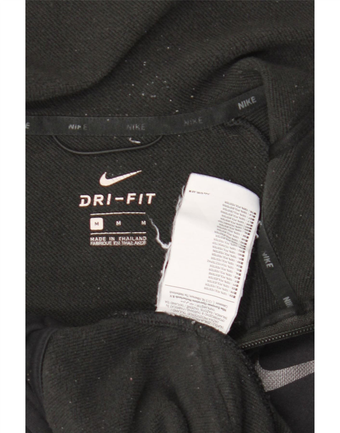 Nike Herren Dri Fit Zip Hoodie Pullover Mittelschwarzes Polyester