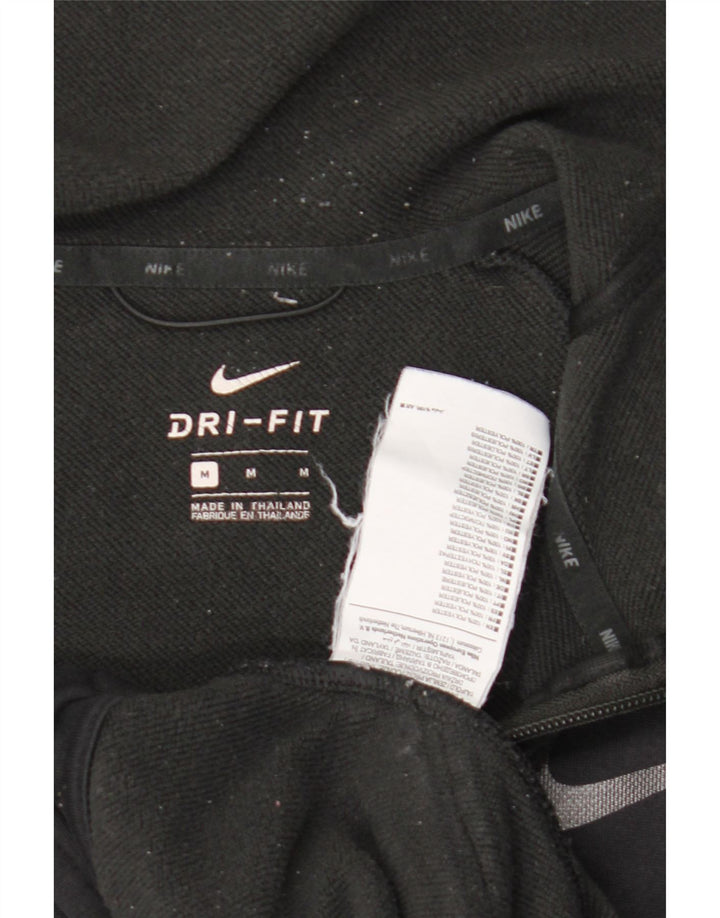 Nike Herren Dri Fit Zip Hoodie Pullover Mittelschwarzes Polyester