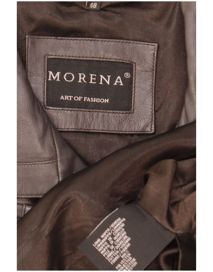 Morena Damen Lederjacke EU 48 2XL Braunes Leder