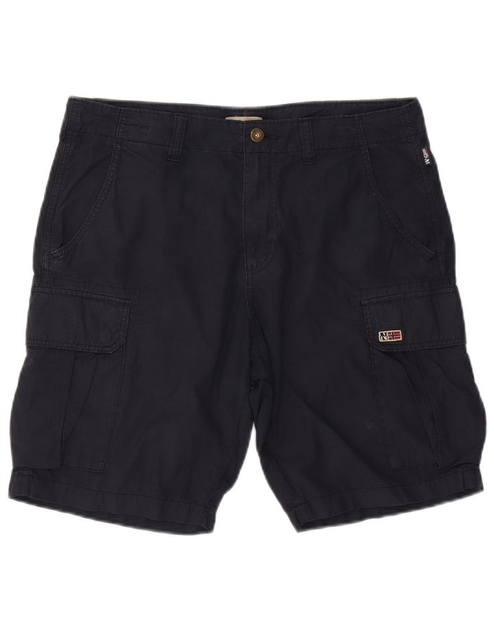 Napapijri Herren-Cargoshorts W33, mittelmarineblaue Baumwolle