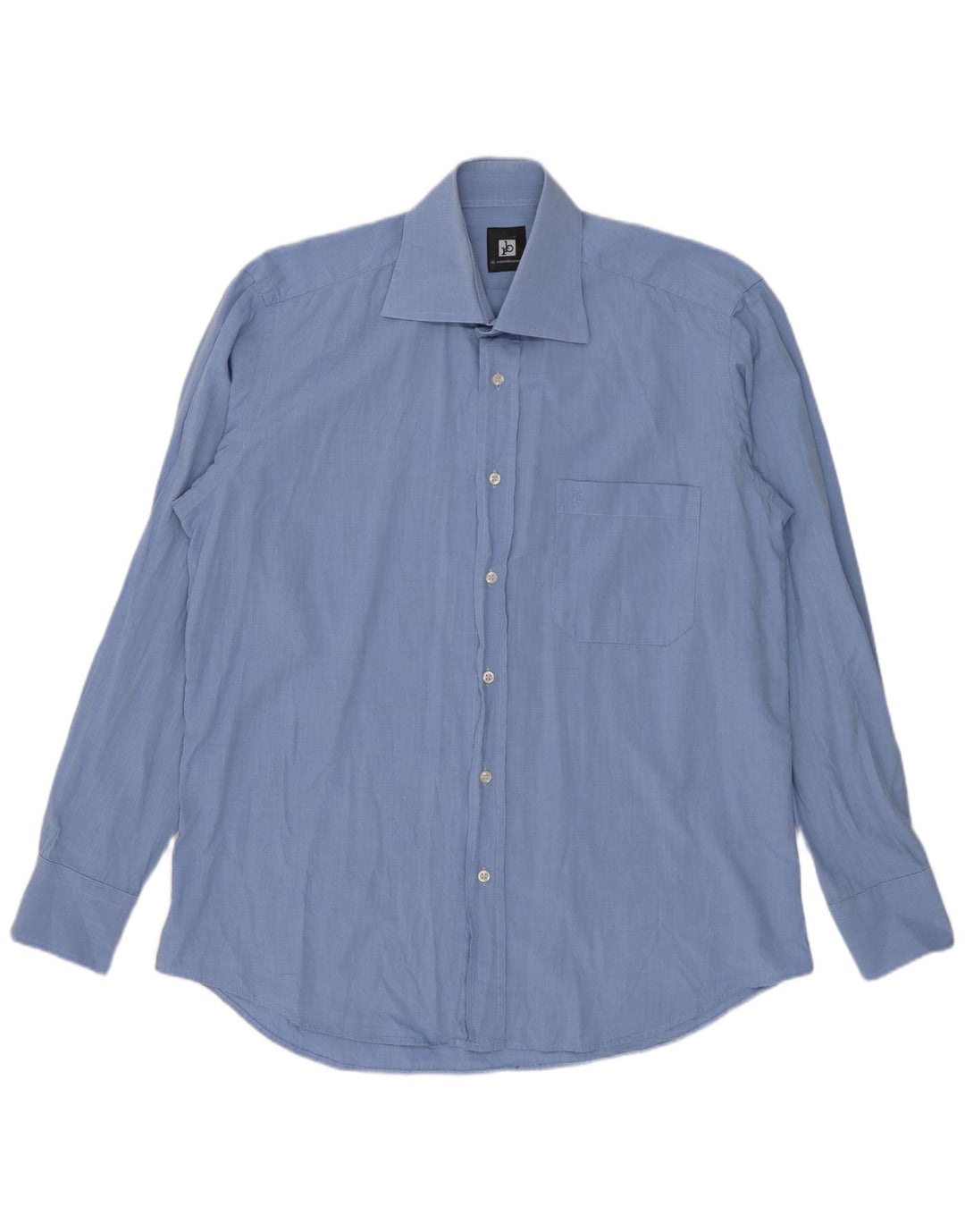 Roccobarocco Herrenhemd Größe 15 1/2 39 Mittelblau