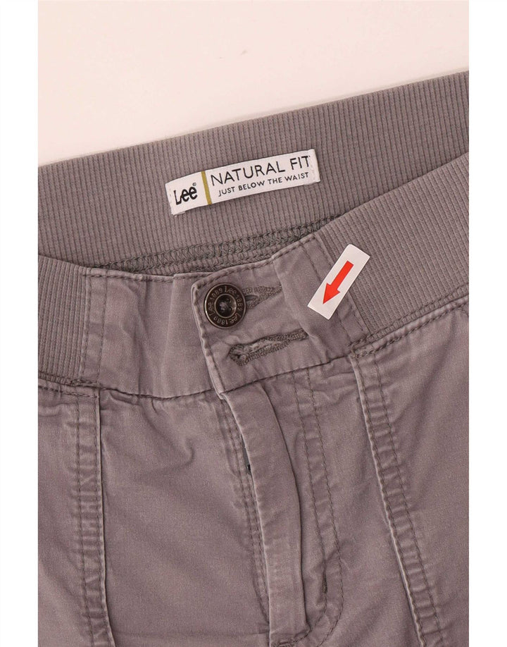 Lee Damen Cargo-Caprihose US 8 Medium W30 L20 Graue Baumwolle