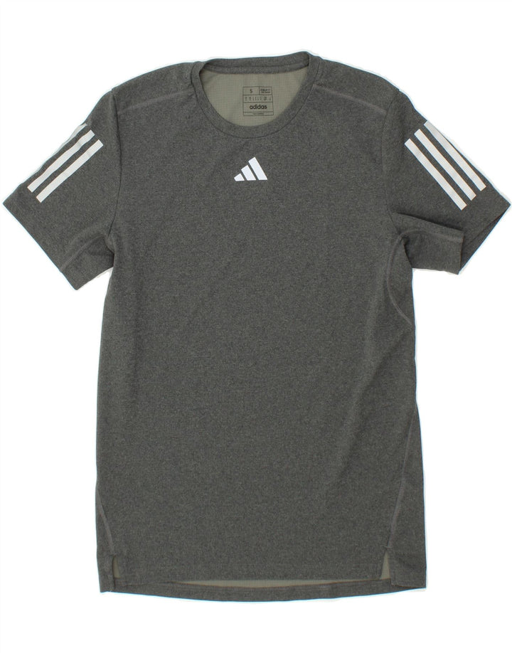 ADIDAS Mens T-Shirt Top Small Grey Polyester Vintage Adidas and Second-Hand Adidas from Messina Hembry 