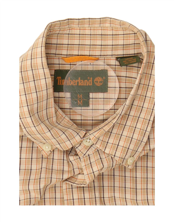 TIMBERLAND Mens Shirt Medium Beige Check Cotton Vintage Timberland and Second-Hand Timberland from Messina Hembry 