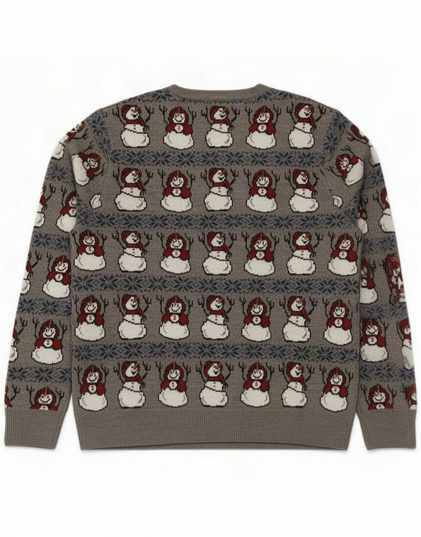 Marks & Spencer Mens Crew Neck Jumper Sweater Large Grey Christmas