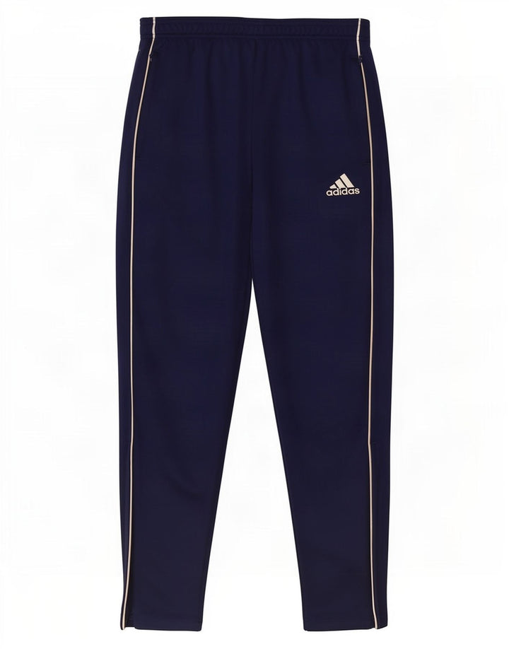 Adidas Mens Climalite Tracksuit Trousers Medium Navy Blue Polyester