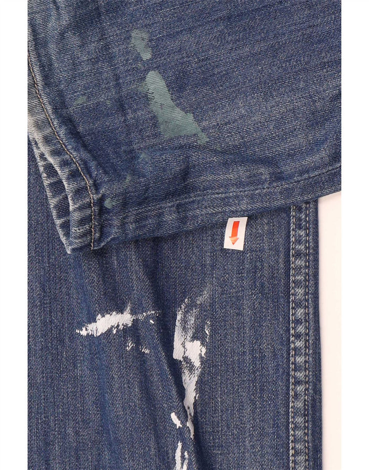 Diesel Herren Straight Jeans W32 L33 Blaue Baumwolle
