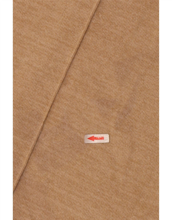 Zara Damen Etuikleid UK 8 Small Beige Baumwolle
