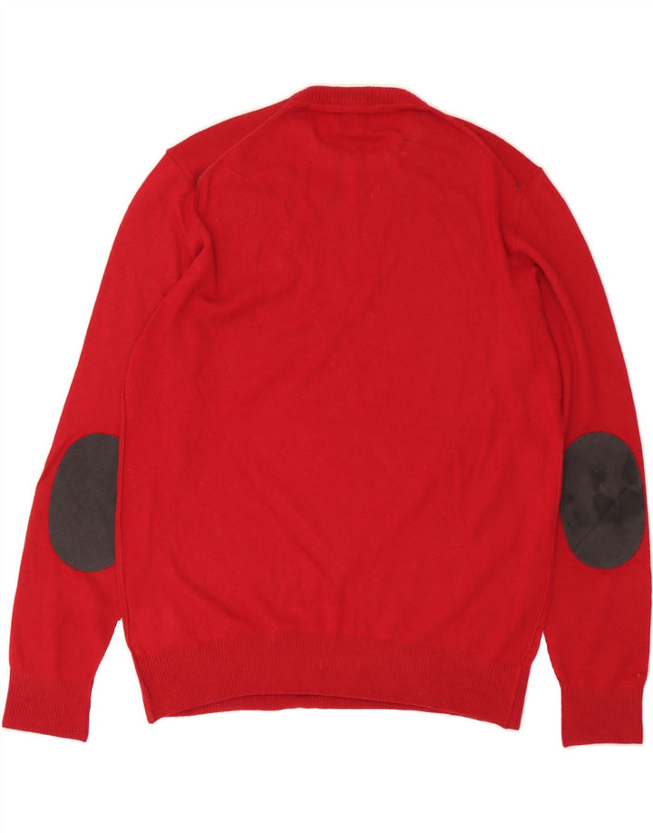 NAPAPIJRI Mens Crew Neck Jumper Sweater XL Red Wool Vintage Napapijri and Second-Hand Napapijri from Messina Hembry 