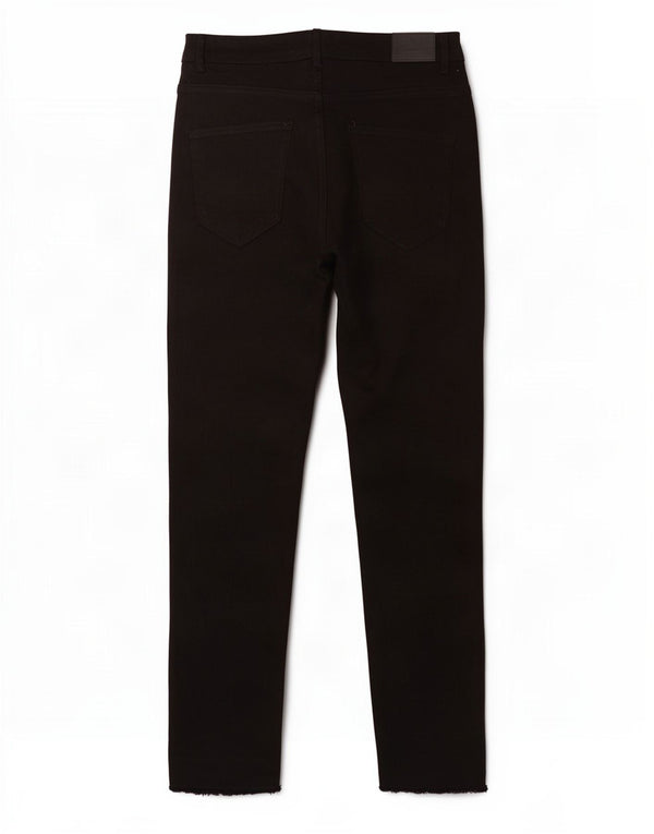 Zara Damen High Waist Slim Jeans EU 44 XL W34 L28 Schwarze Baumwolle
