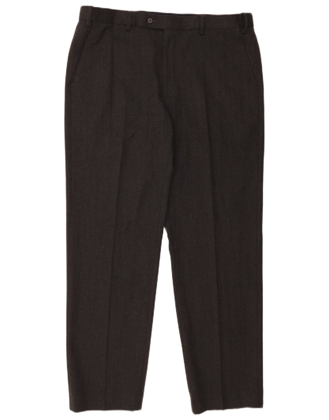 Gerade Herren-Anzughose von Marks & Spencer, W38, L31, graue Baumwolle