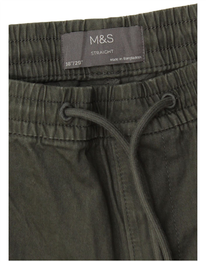 Marks & Spencer Herren gerade Chinohose W38 L29 Grün