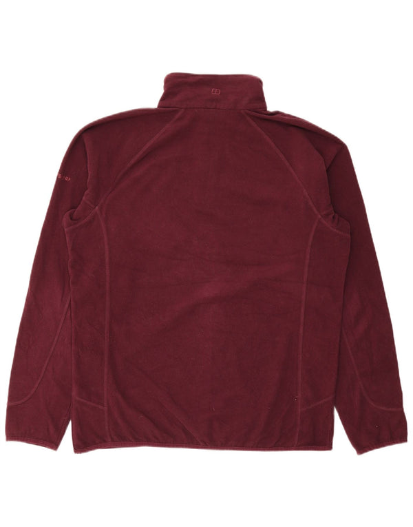 Berghaus Damen-Fleecepullover mit Reißverschluss am Hals, UK 18, XL, Burgunderrot, Polyester