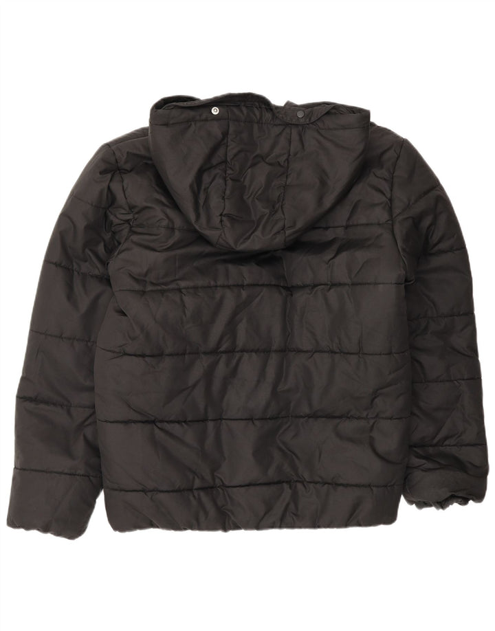 Jordan Jungen wattierte Jacke mit Kapuze, 13–14 Jahre, schwarzes Polyester